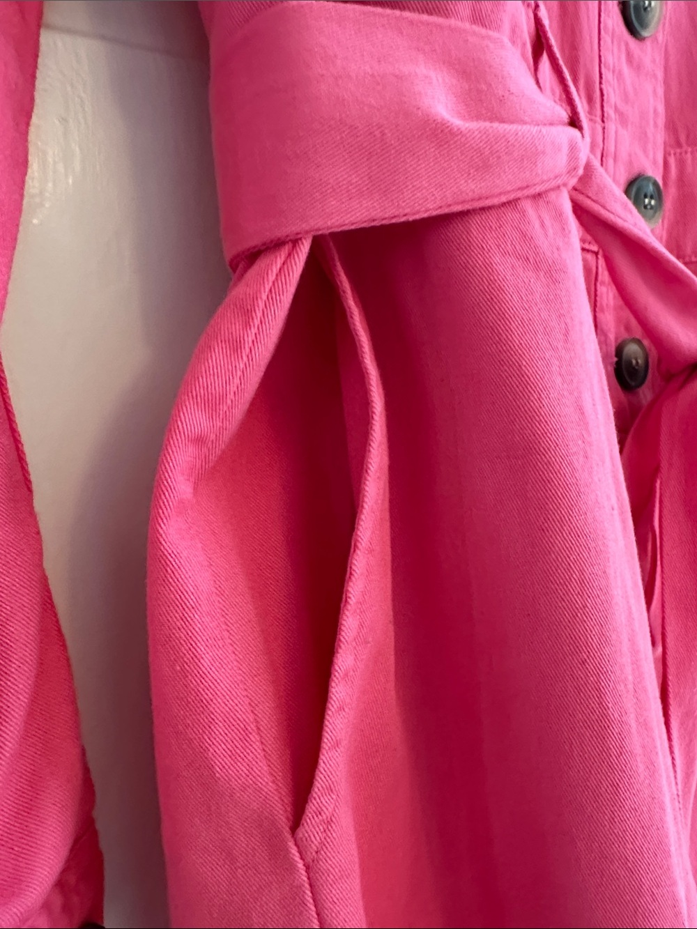 NWT Express x Rocky Barnes  Pink Utility Romper Long Sleeve Belted Size Medium - Picture 5 of 11